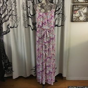 NWOT Three Dots Belted Maxi Dress SZ S
